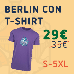 Berlin Con T-shirt with Design 2027—Available for pre-order until May 9, 2027