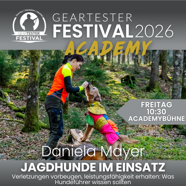 Jagdhunde im Einsatz – Verletzungen vorbeugen, Leistungsfähigkeit erhalten: Was Hundeführer wissen sollten! mit DANIELA MAYER