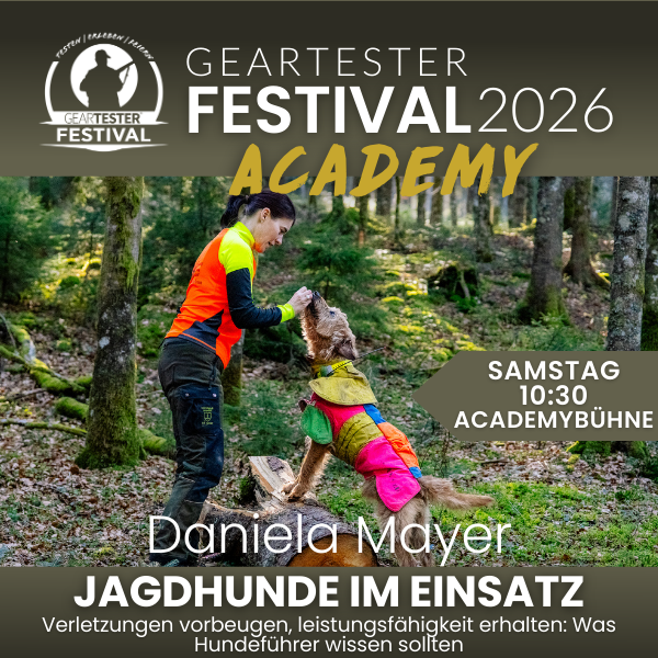 Jagdhunde im Einsatz – Verletzungen vorbeugen, Leistungsfähigkeit erhalten: Was Hundeführer wissen sollten! mit DANIELA MAYER